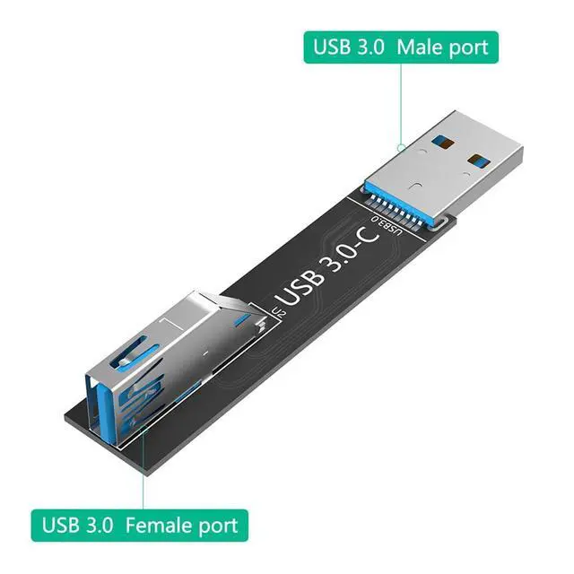 Alt view image 2 of 7 - USB 3.0 9Pin Adapter Card Male to Female Extension Card Backward Compatible with USB 2.0/1.1 (Type C)