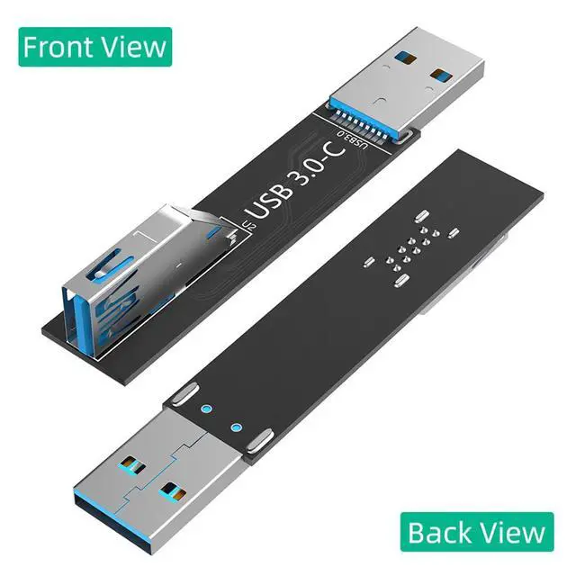 Alt view image 3 of 7 - USB 3.0 9Pin Adapter Card Male to Female Extension Card Backward Compatible with USB 2.0/1.1 (Type C)