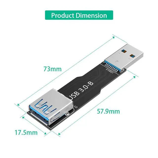 Alt view image 4 of 7 - USB 3.0 9Pin Adapter Card Male to Female Extension Card Backward Compatible with USB 2.0/1.1 (Type B)