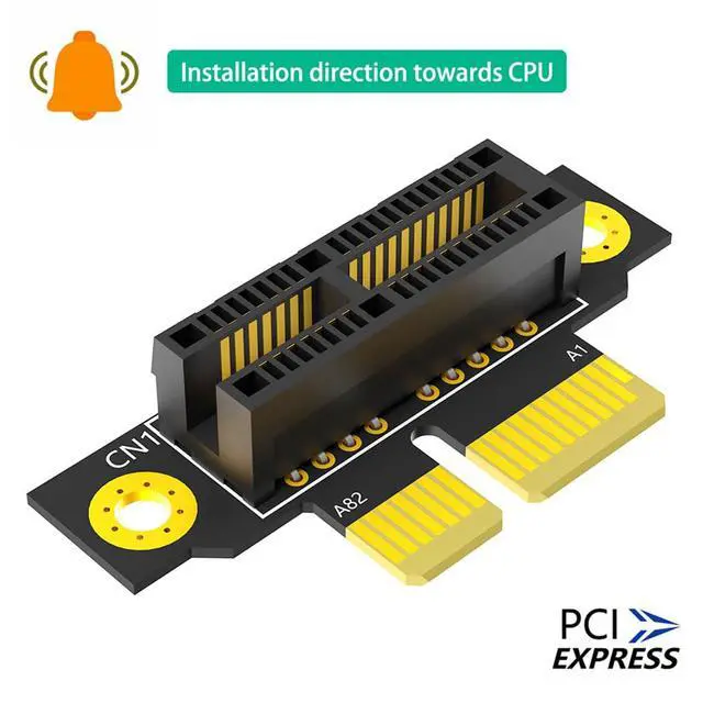 Alt view image 5 of 7 - PCI-e 3.0 90° Reverse Male to Female Riser Card Extension Adapter for 1U 2U Server (20mm for 1U,1X)