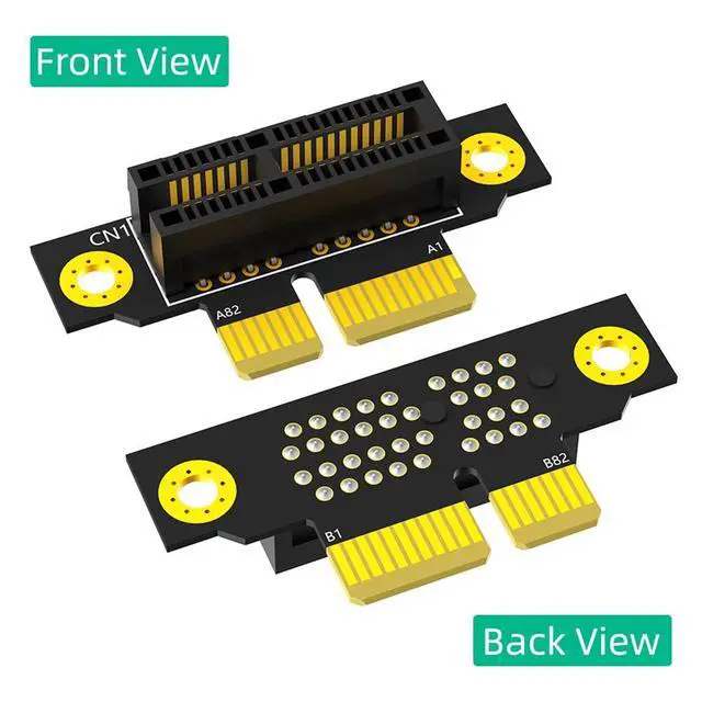 Alt view image 6 of 7 - PCI-e 3.0 90° Reverse Male to Female Riser Card Extension Adapter for 1U 2U Server (20mm for 1U,1X)
