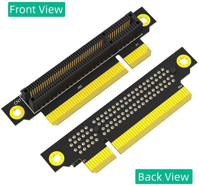 Alt view image 5 of 7 - PCI-e 3.0 90° Reverse Male to Female Riser Card Extension Adapter for 1U 2U Server (20mm for 1U,8X)