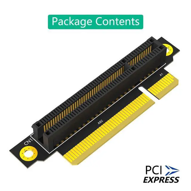 Alt view image 7 of 7 - PCI-e 3.0 90° Reverse Male to Female Riser Card Extension Adapter for 1U 2U Server (20mm for 1U,8X)