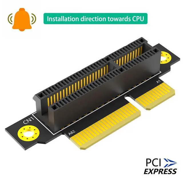 Alt view image 4 of 7 - PCI-e 3.0 90° Reverse Male to Female Riser Card Extension Adapter for 1U 2U Server (20mm for 1U,4X)