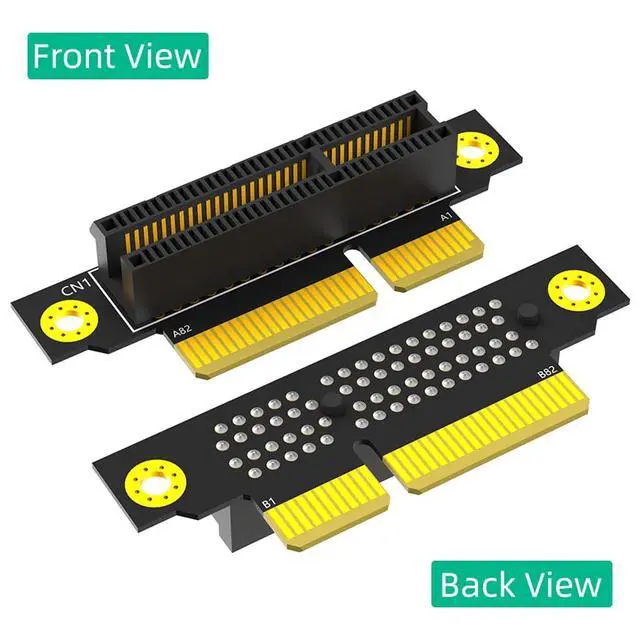Alt view image 7 of 7 - PCI-e 3.0 90° Reverse Male to Female Riser Card Extension Adapter for 1U 2U Server (20mm for 1U,4X)