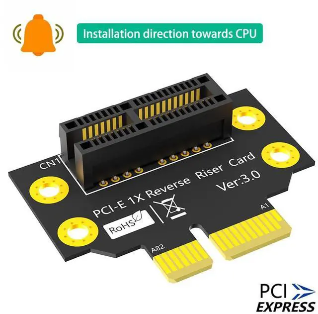 Alt view image 5 of 7 - PCI-e 3.0 90° Reverse Male to Female Riser Card Extension Adapter for 1U 2U Server (32mm for 2U,1X)