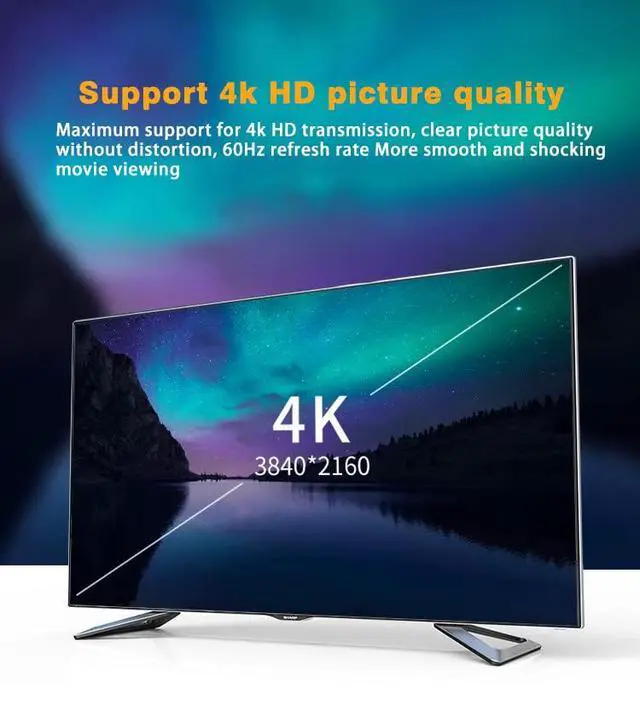 Alt view image 3 of 7 - HD Adapter 4K/8K Compatible with HDMI 2Pack Female Male to Female Fully Shielded HD Connector (M to M Straight Head 4K)