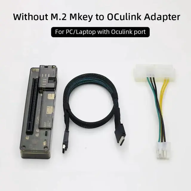 Alt view image 2 of 7 - M.2 M Key to OCulink-Compatible GPU Docking Station PCIe 4.0 X4 64GB/s for Mini PC Notebook Laptop to External Video Graphic Card (No M.2 Adapter)