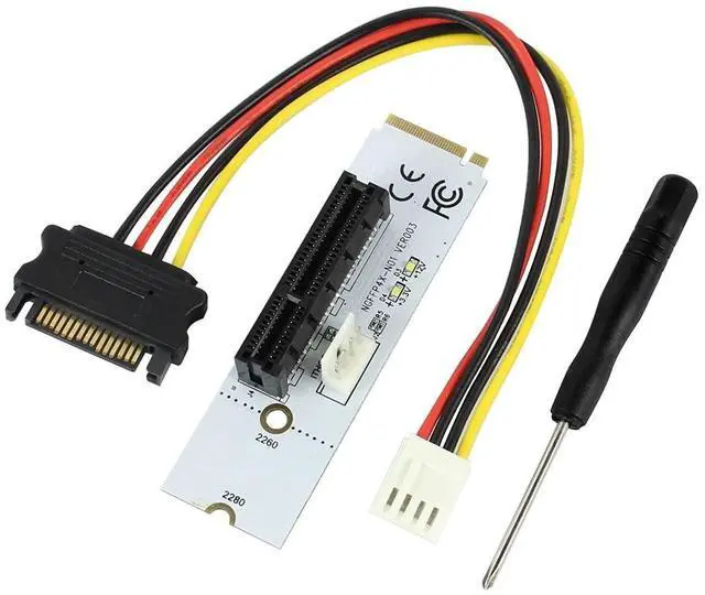 Main image of NGFF M2 to PCI-e 4X 1X Slot Riser Card M Key M.2 2260 2280 SSD Port to PCIE Adapter Converter Multiplier for BTC Miner Mining