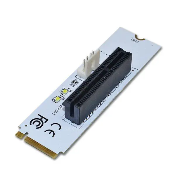 Alt view image 4 of 6 - NGFF M2 to PCI-e 4X 1X Slot Riser Card M Key M.2 2260 2280 SSD Port to PCIE Adapter Converter Multiplier for BTC Miner Mining