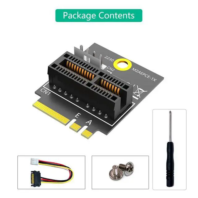 Alt view image 6 of 6 - PCI-E 1X to 2230 M.2 NGFF A/A+E/E Key Adapter Card Converter Compatible with Windows XP/7/8/10 Wince & Linux (NGFF 2230)