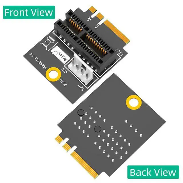 Alt view image 4 of 6 - PCI-E 1X to 2230 M.2 NGFF A/A+E/E Key Adapter Card Converter Compatible with Windows XP/7/8/10 Wince & Linux (NGFF 2230)
