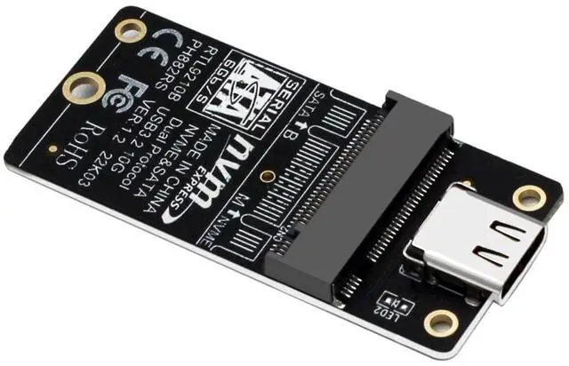 Alt view image 2 of 7 - M.2 NVMe Hard Drive Enclosure Adapter Card Gen2 10Gbps 9210B Dual-Protocol NVME SSD M2 SATA SSD to USB 3.1 USB-C Adapter for M/B+M Key M2