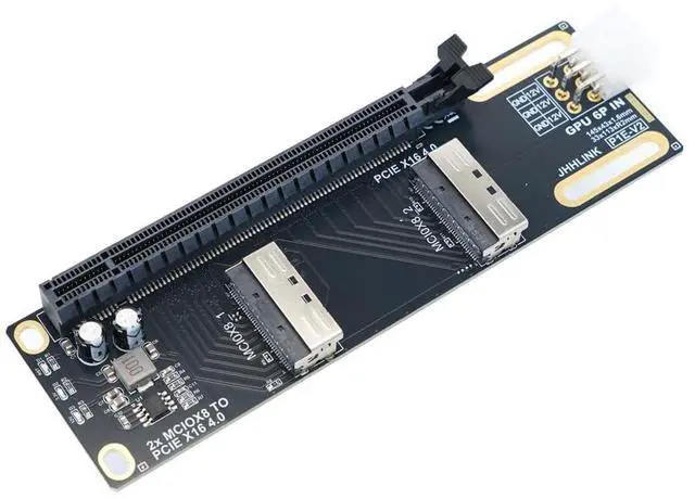 Main image of 2*MCIO x8 to PCIe4.0 x16 Adapter Card GEN4 Server High-Speed Expansion Card Support GPU, PCIe Network Card, PCIe SSD (P1E Adapter Card)