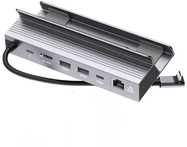 Main image of 6-in-1 Steam Deck Dock Station with RJ45 1000Mbps Gigabit Ethernet, 4K120Hz Hub, 5Gbps 3X USB3.0 Ports, Built-in Triple-Chip Solution, Compatible with ROG Ally 30W Boost Mode