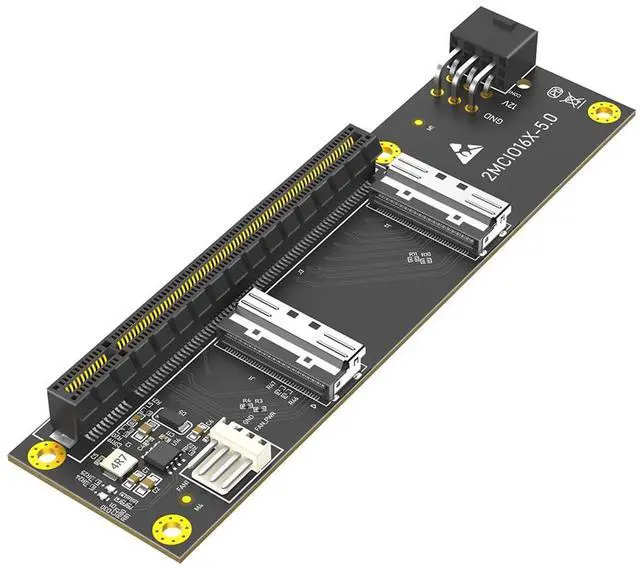 Main image of PCIe 5.0 x16 to Dual MCIO SFF-1016 8i 74Pin Adapter Card for GPU Expansion