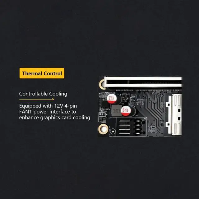 Alt view image 5 of 7 - MCIO 8i Interface Extension Adapter Split Card PCIe-Bifurcation x16 to x16 x8x8 x4x4x4x4 for GPU (MCIO to PCIe 16x 2U Adapter Card)