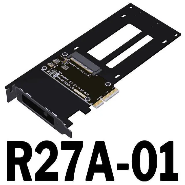 Alt view image 2 of 7 - ADT-R27-01 PCIe 5.0 4.0 x4 to U.2/U.3/E1.S/E3.S Hard Disk Adapter 128Gbps/64Gbps with Half-Bracket Compatible with EDSFF Hard Disk Drive (R27A-01 5.0 for U.2)