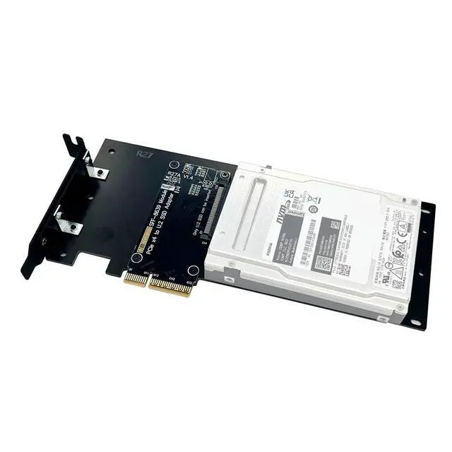 Alt view image 7 of 7 - ADT-R27-01 PCIe 5.0 4.0 x4 to U.2/U.3/E1.S/E3.S Hard Disk Adapter 128Gbps/64Gbps with Half-Bracket Compatible with EDSFF Hard Disk Drive (R27A-01 5.0 for U.2)