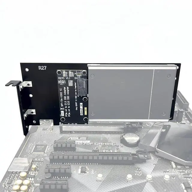 Alt view image 5 of 7 - ADT-R27-01 PCIe 5.0 4.0 x4 to U.2/U.3/E1.S/E3.S Hard Disk Adapter 128Gbps/64Gbps with Half-Bracket Compatible with EDSFF Hard Disk Drive (R27A-01 5.0 for U.2)