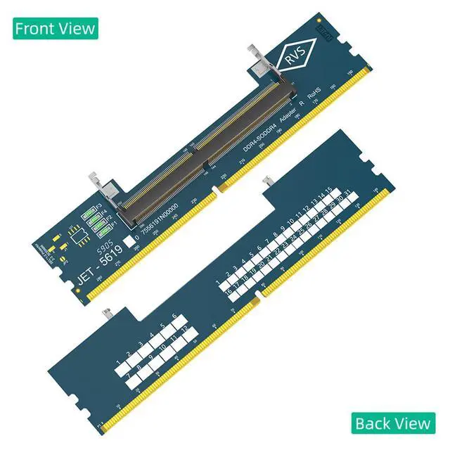 Alt view image 6 of 7 - Laptop RAM DDR5 / SO DDR 4 to Desktop SO DDR5 U-DIMM /DDR4 Adapter Card Memory Tester Over-Current Protection Design (SO DDR4 RAM to DDR4)