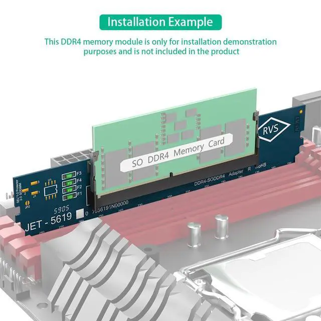 Alt view image 5 of 7 - Laptop RAM DDR5 / SO DDR 4 to Desktop SO DDR5 U-DIMM /DDR4 Adapter Card Memory Tester Over-Current Protection Design (SO DDR4 RAM to DDR4)