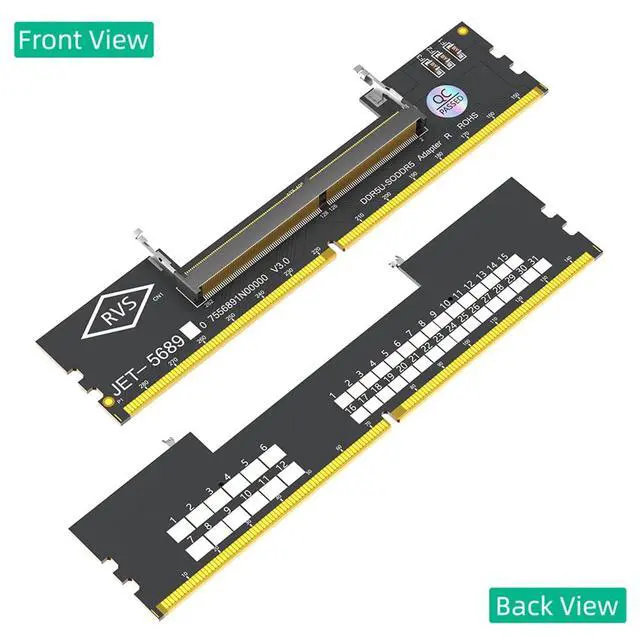 Alt view image 6 of 7 - Laptop RAM DDR5 / SO DDR 4 to Desktop SO DDR5 U-DIMM /DDR4 Adapter Card Memory Tester Over-Current Protection Design (DDR5 RAM to SO DDR5 U-DIMM)
