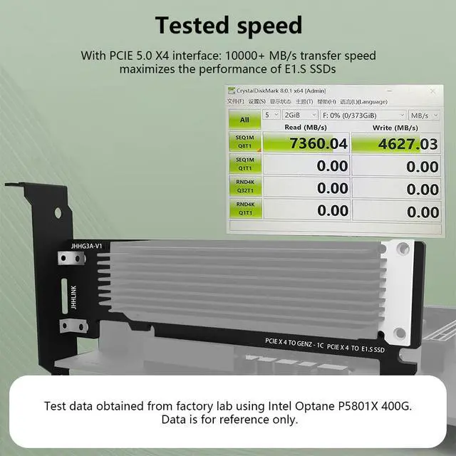 Alt view image 3 of 7 - PCIe5.0 X4 to GENZ-1C Adapter E1.S SSD Converter Support PCIE X16 X8 X4 (PCB Board)