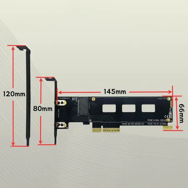Alt view image 4 of 7 - PCIe5.0 X4 to GENZ-1C Adapter E1.S SSD Converter Support PCIE X16 X8 X4 (PCB Board)