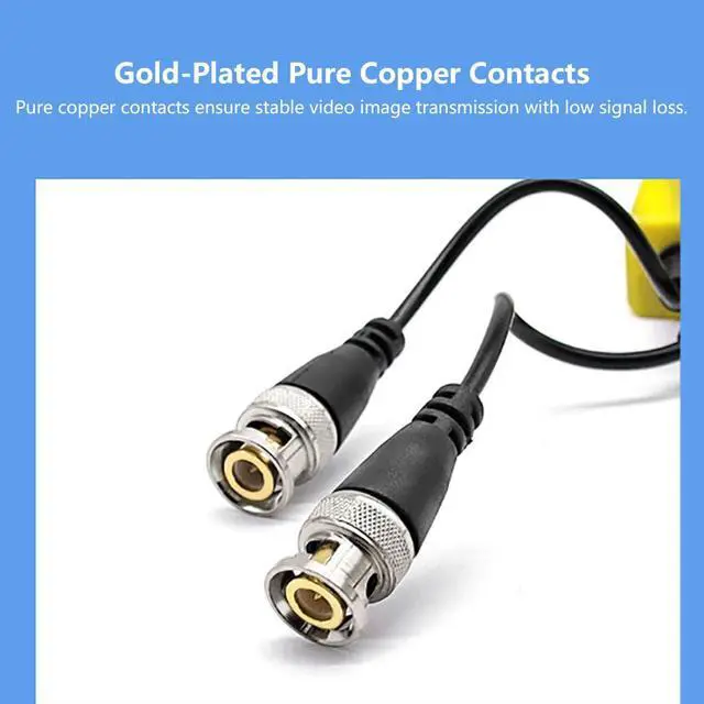 Alt view image 5 of 7 - Surveillance Signal Converter 8MP Balun Twisted-Pair Transfer PAL, NTSC, SECAM Composite Video Signals Compatible with AHD CVI TVI