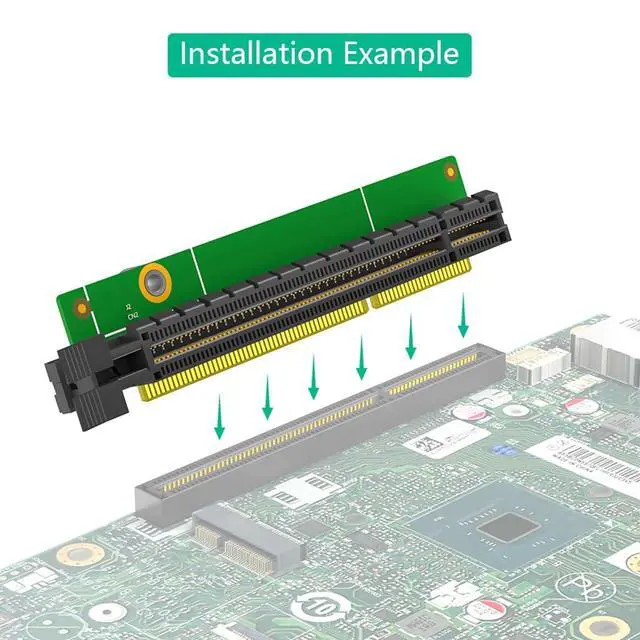 Alt view image 4 of 7 - PCIe 16x Tiny6 Riser Card 5C50W00877 Network Adapter Card Replacement No Back Plate Compatible with 340 P350 M90Q P620 P1000