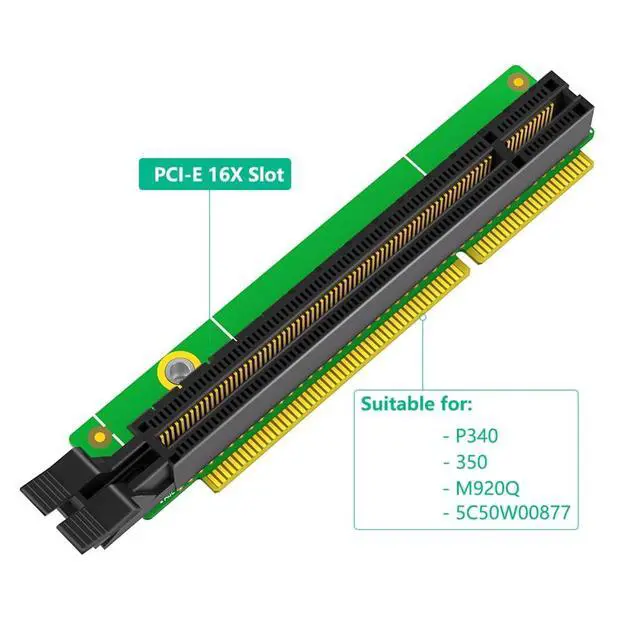 Alt view image 2 of 7 - PCIe 16x Tiny6 Riser Card 5C50W00877 Network Adapter Card Replacement No Back Plate Compatible with 340 P350 M90Q P620 P1000