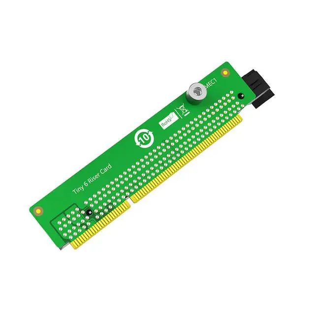 Alt view image 7 of 7 - PCIe 16x Tiny6 Riser Card 5C50W00877 Network Adapter Card Replacement No Back Plate Compatible with 340 P350 M90Q P620 P1000