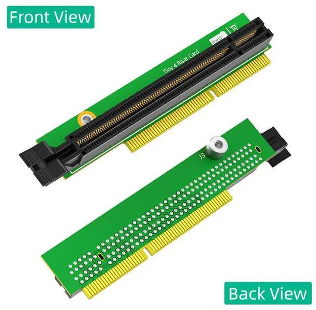 Alt view image 3 of 7 - PCIe 16x Tiny4 Riser Network Adapter Card Replacement No Back Plate Compatible with M920Q M910Q M910X M920X M720Q P330 P320 01AJ902