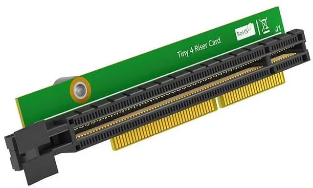 Alt view image 5 of 7 - PCIe 16x Tiny4 Riser Network Adapter Card Replacement No Back Plate Compatible with M920Q M910Q M910X M920X M720Q P330 P320 01AJ902