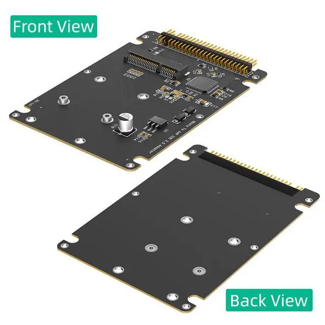 Alt view image 2 of 7 - 44-pin IDE ATA to M.2 NGFF Bkey/mSATA Adapter Card Support M.2 SATA Key B & Key B+M/Half+Full Size msata SSD (IDE ATA to mSATA)