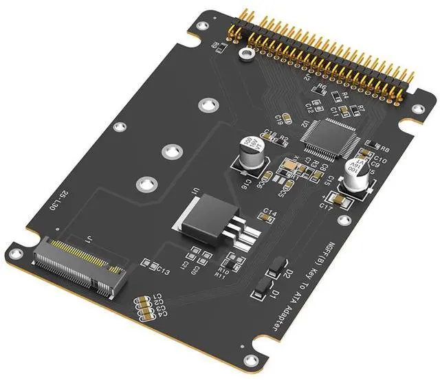 Main image of 44-pin IDE ATA to M.2 NGFF Bkey/mSATA Adapter Card Support M.2 SATA Key B & Key B+M/Half+Full Size msata SSD (IDE ATA to M.2 NGFF Bkey)