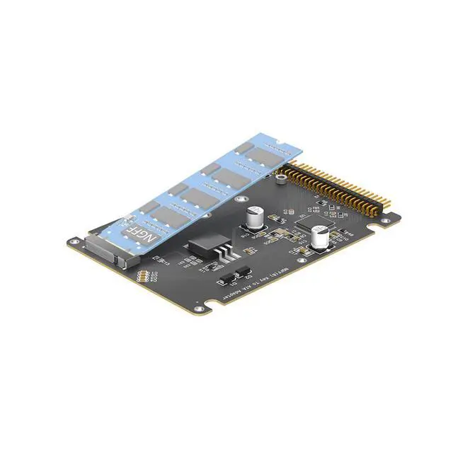 Alt view image 7 of 7 - 44-pin IDE ATA to M.2 NGFF Bkey/mSATA Adapter Card Support M.2 SATA Key B & Key B+M/Half+Full Size msata SSD (IDE ATA to M.2 NGFF Bkey)