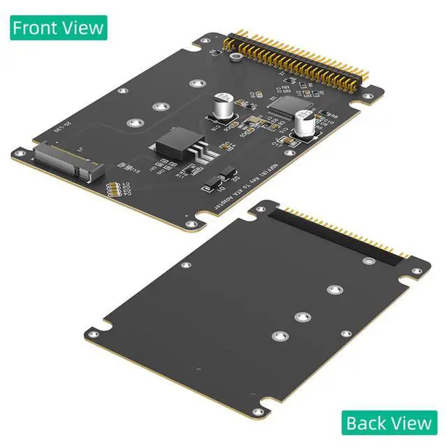 Alt view image 4 of 7 - 44-pin IDE ATA to M.2 NGFF Bkey/mSATA Adapter Card Support M.2 SATA Key B & Key B+M/Half+Full Size msata SSD (IDE ATA to M.2 NGFF Bkey)