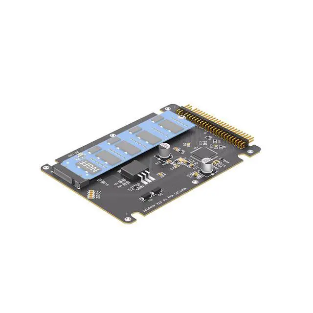 Alt view image 6 of 7 - 44-pin IDE ATA to M.2 NGFF Bkey/mSATA Adapter Card Support M.2 SATA Key B & Key B+M/Half+Full Size msata SSD (IDE ATA to M.2 NGFF Bkey)