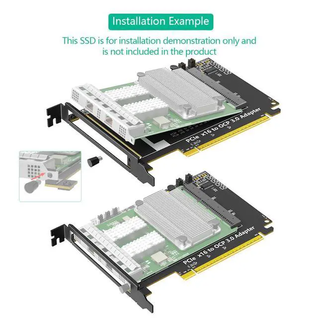 Alt view image 4 of 7 - Updated PCI-E5.0 16x to Gen-Z 4C+ SFF-TA-1002 Adapter Compatible with OCP NIC 3.0 Network Card