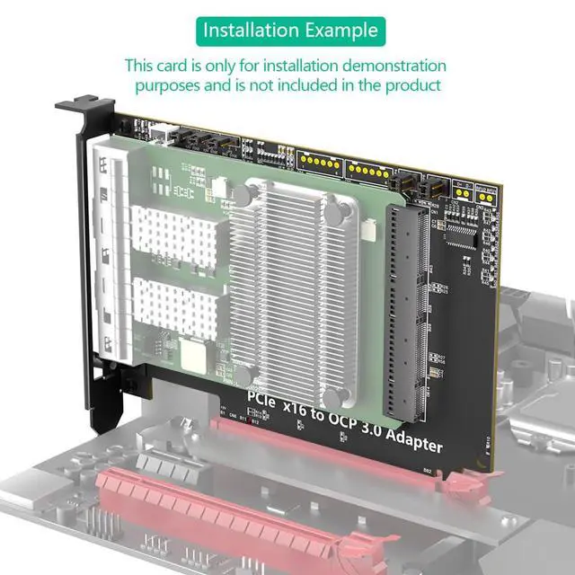 Alt view image 3 of 7 - Updated PCI-E5.0 16x to Gen-Z 4C+ SFF-TA-1002 Adapter Compatible with OCP NIC 3.0 Network Card