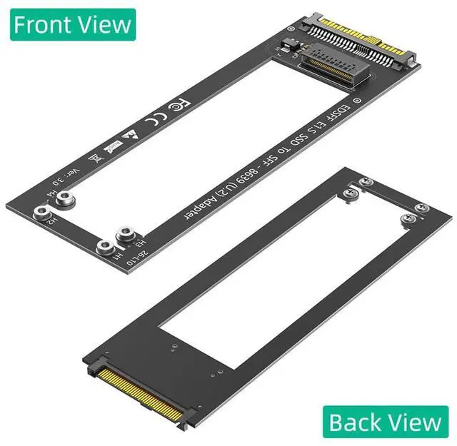 Alt view image 7 of 7 - Updated ED SFF E1.S to U.2 SFF-8639 Adapter Card 1U GEN-Z EDSFF Short SSD E1.S Carrier Support Only 9.5mm 15mm 25mm E1.S SSD