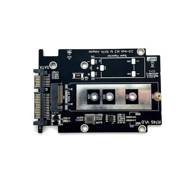 Alt view image 7 of 7 - ADT-R74 R27 M.2 to U.2/U.3/SATA Adapter Hard Drive Enclosure CNC Aluminum Alloy Compatible with NVMe SSD (R74S-04F)