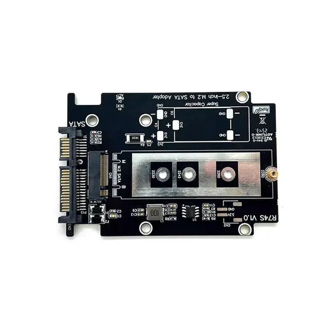 Alt view image 6 of 7 - ADT-R74 R27 M.2 to U.2/U.3/SATA Adapter Hard Drive Enclosure CNC Aluminum Alloy Compatible with NVMe SSD (R74S-04F)