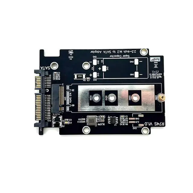 Alt view image 5 of 7 - ADT-R74 R27 M.2 to U.2/U.3/SATA Adapter Hard Drive Enclosure CNC Aluminum Alloy Compatible with NVMe SSD (R74S-04F)