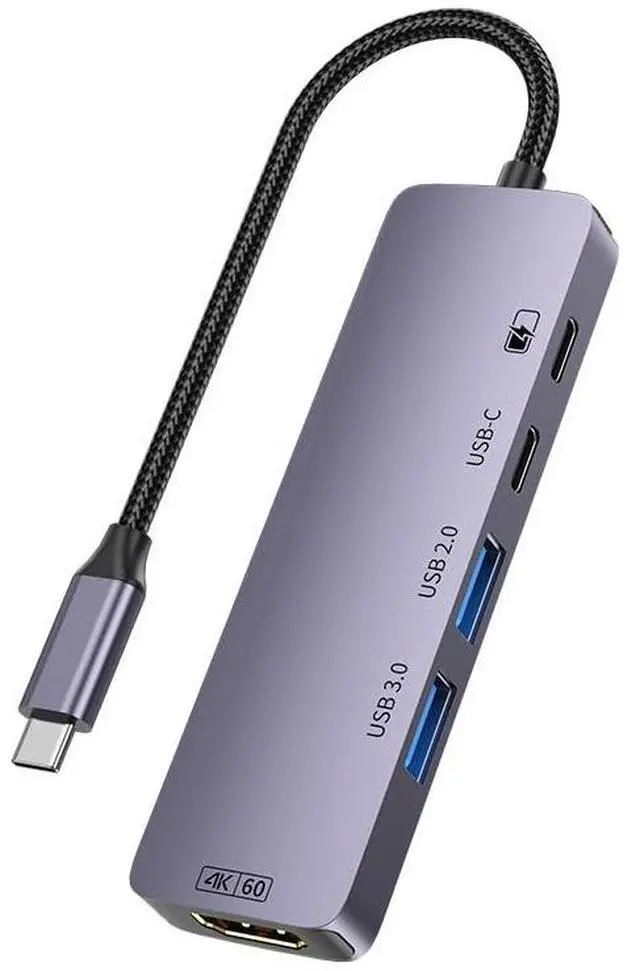 Main image of USB C Multi-Function Docking Station USB 3.0 5Gbps High Speed Splitter Hub Support HD 4K@60Hz Screen Mirroring for PC Laptop (5 in 1 Support 4K60Hz)