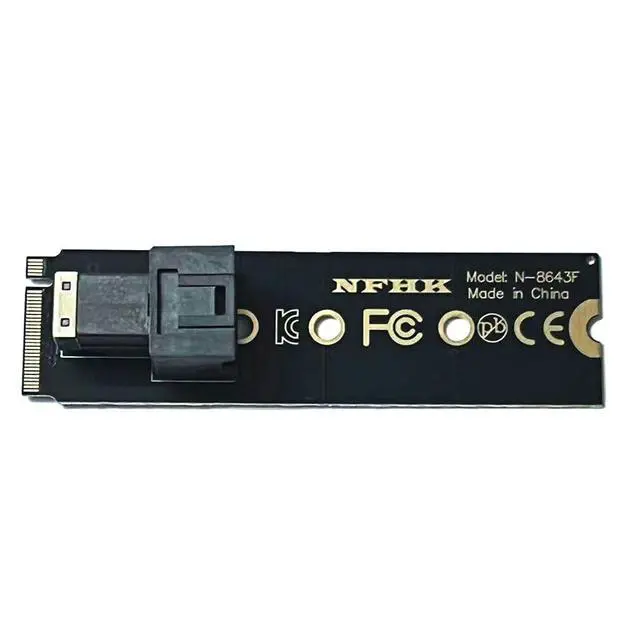 Alt view image 2 of 7 - M.2 NGFF SSD to SFF-8643 Adapter Card PCIe 4.0 High Speed Compatible with NVMe M Key to U2 SSD (Only Adapter Card)