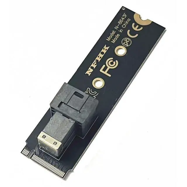 Alt view image 7 of 7 - M.2 NGFF SSD to SFF-8643 Adapter Card PCIe 4.0 High Speed Compatible with NVMe M Key to U2 SSD (Only Adapter Card)