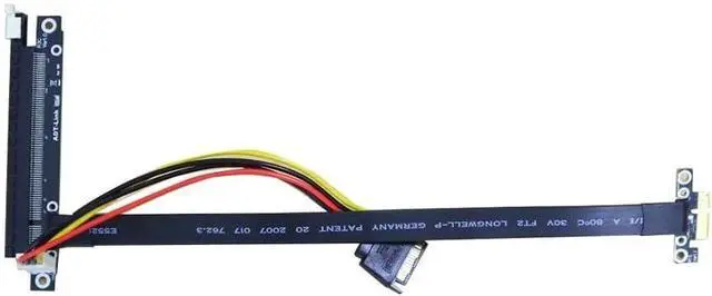 Alt view image 6 of 6 - ADT-R13SC PCIe3.0 1x to 16x Riser Card Adapter No Need USB, PCI-E x1 x16 GPU Riser Adapter (55CM)